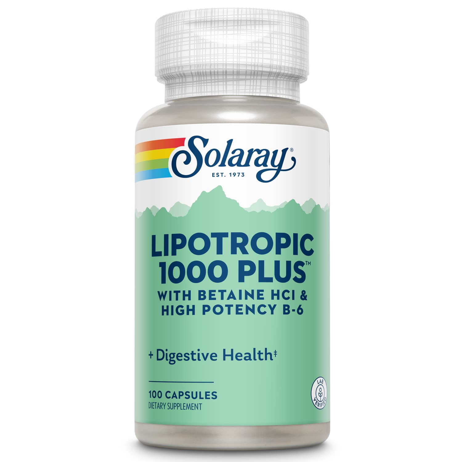 Cápsulas De Vitaminas Solaray Lipotropic 1000 Plus, 100 Unidades - Venta Internacional.