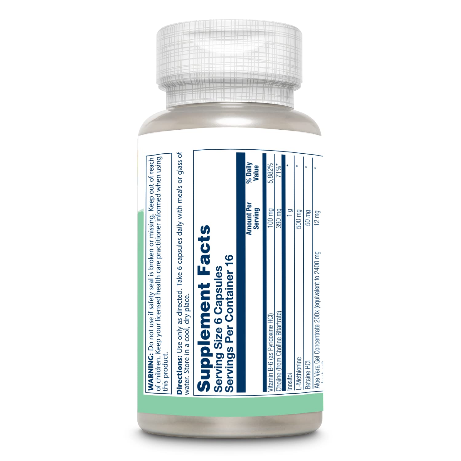 Foto 4 pulgar | Cápsulas De Vitaminas Solaray Lipotropic 1000 Plus, 100 Unidades - Venta Internacional.