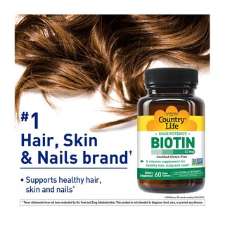 Foto 2 | Suplemento Country Life Vitamins, Biotina De Alta Potencia, 10 Mg - Venta Internacional.