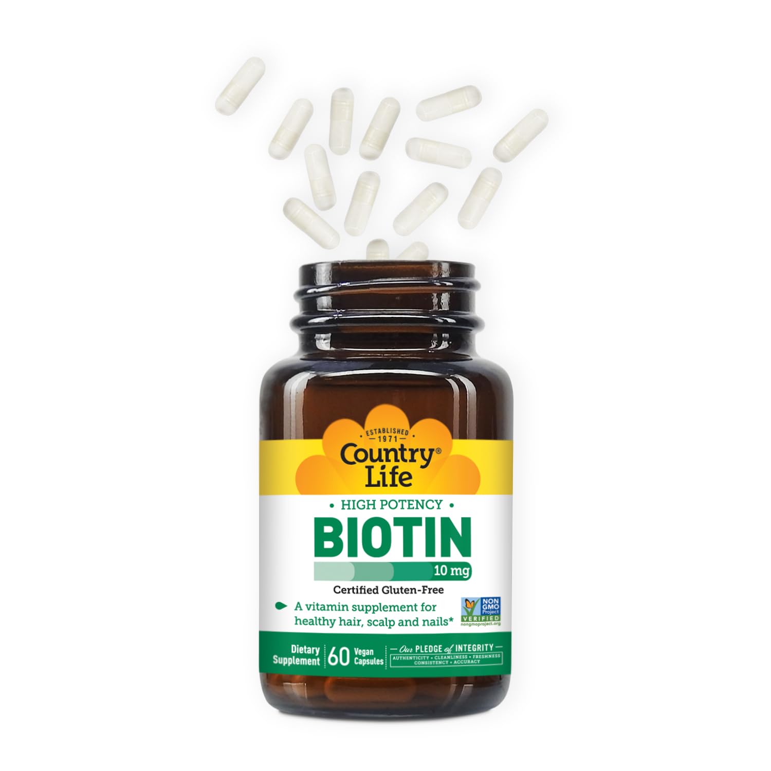 Foto 5 pulgar | Suplemento Country Life Vitamins, Biotina De Alta Potencia, 10 Mg - Venta Internacional.