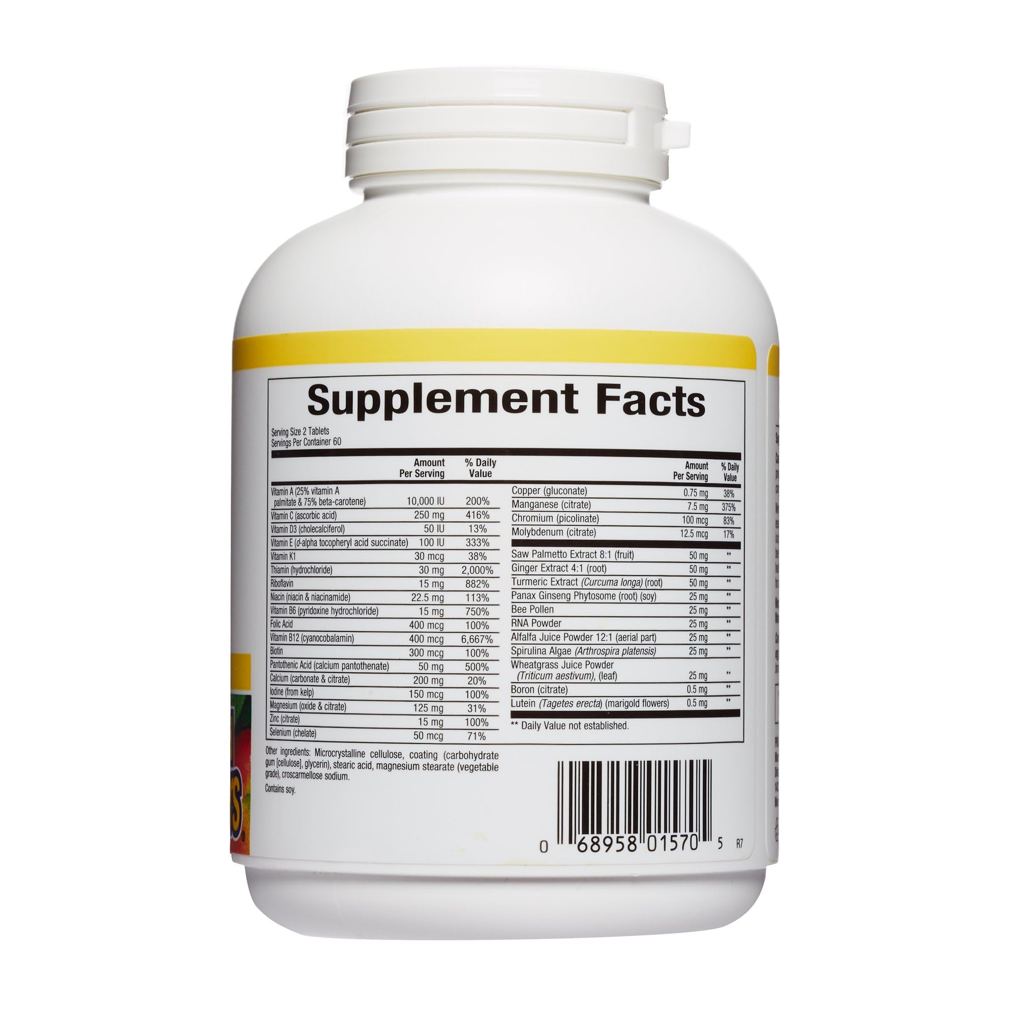 Foto 3 pulgar | Multivitamínico Natural Factors Multistart 120 Tabletas Para Hombres - Venta Internacional.