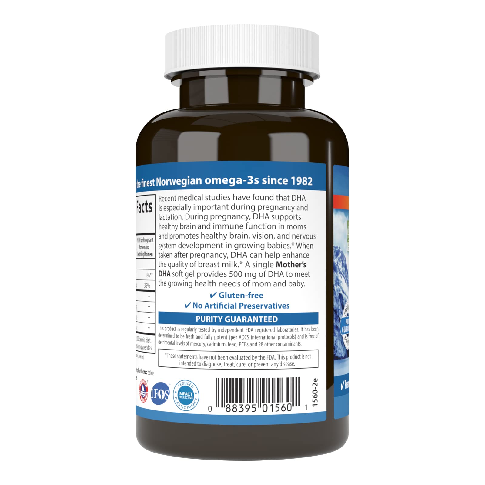 Foto 4 pulgar | Suplemento Carlson Mother's Dha Prenatal 500 Mg De Dha 60 Cápsulas Blandas - Venta Internacional.