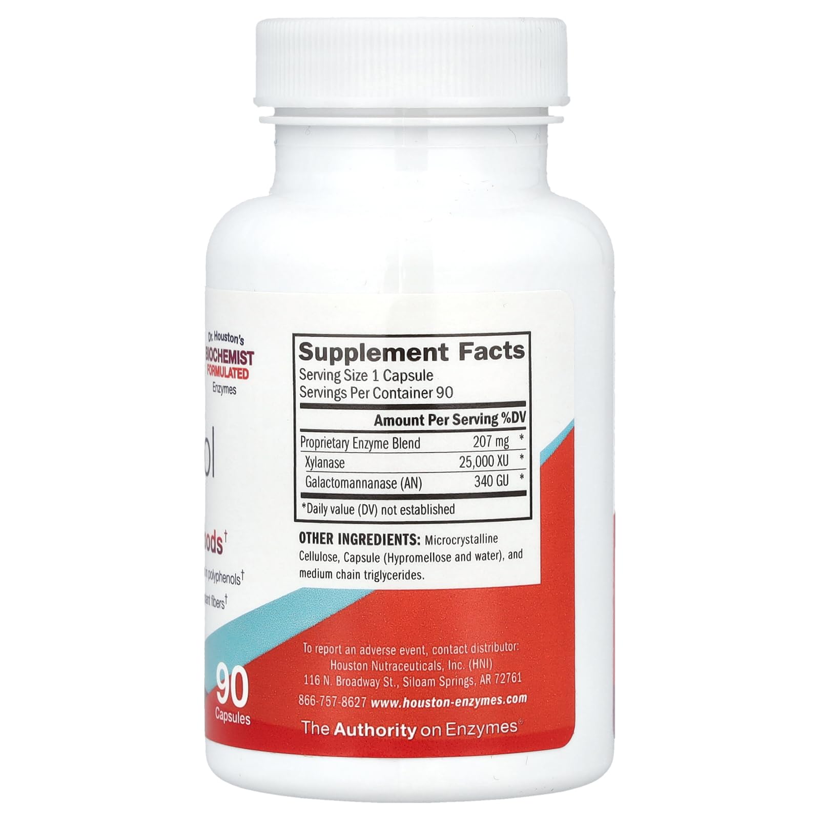 Foto 3 pulgar | Suplemento De Enzimas Digestivas Houston Enzymes No-fenol 90 Cápsulas - Venta Internacional.