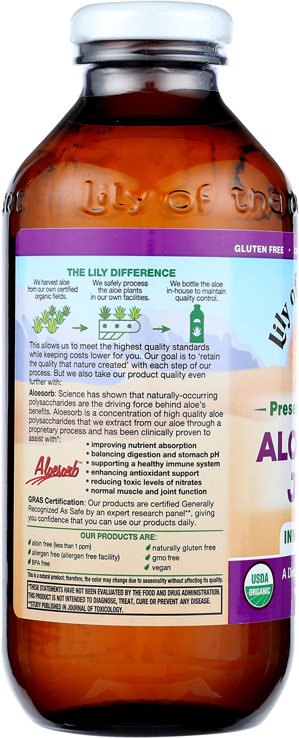 Foto 4 pulgar | Jugo De Aloe Vera Lily Of The Desert 473 Ml Sin Conservantes - Venta Internacional.