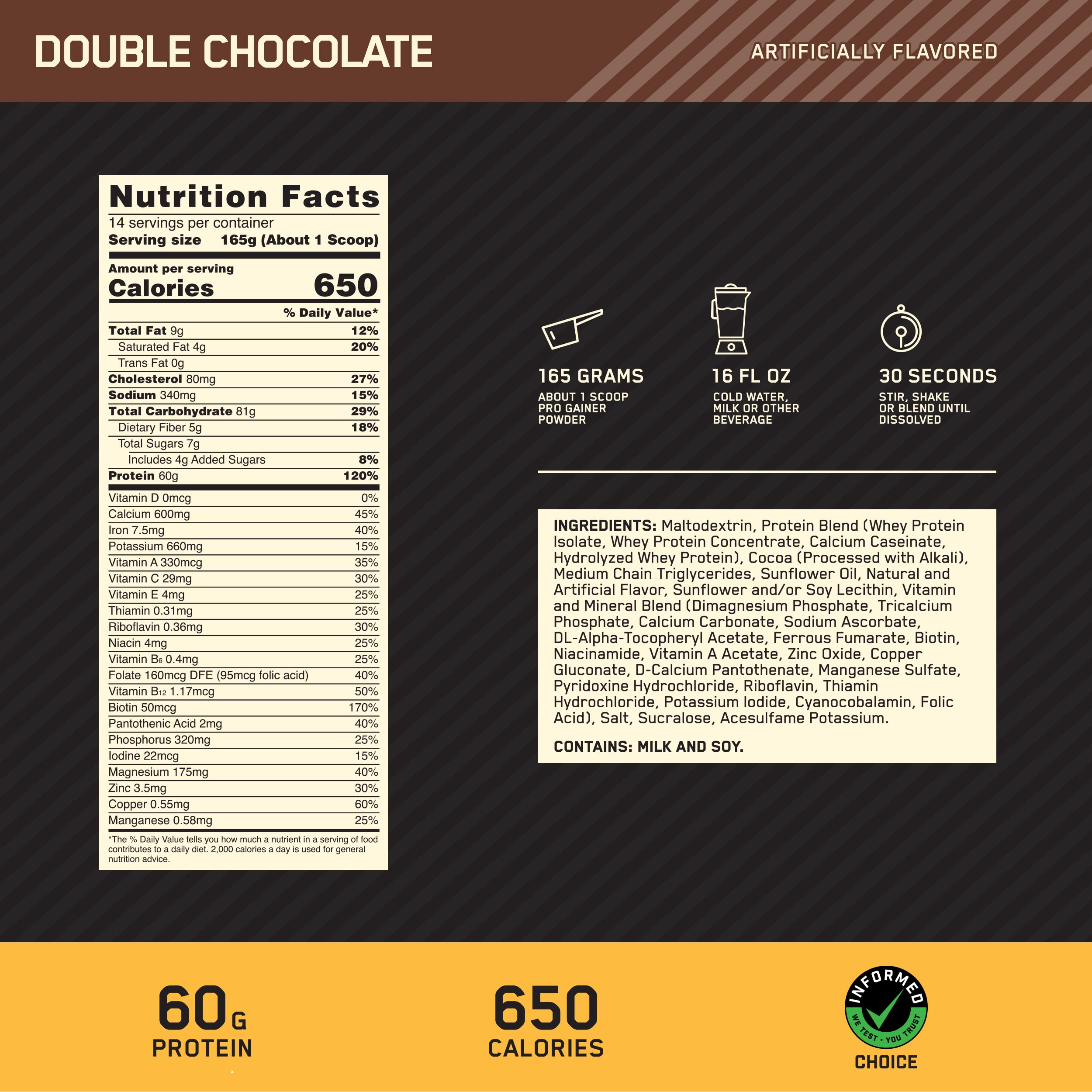 Foto 3 pulgar | Proteína En Polvo Para Ganar Peso Optimum Nutrition Gs Pro Gainer - Venta Internacional.