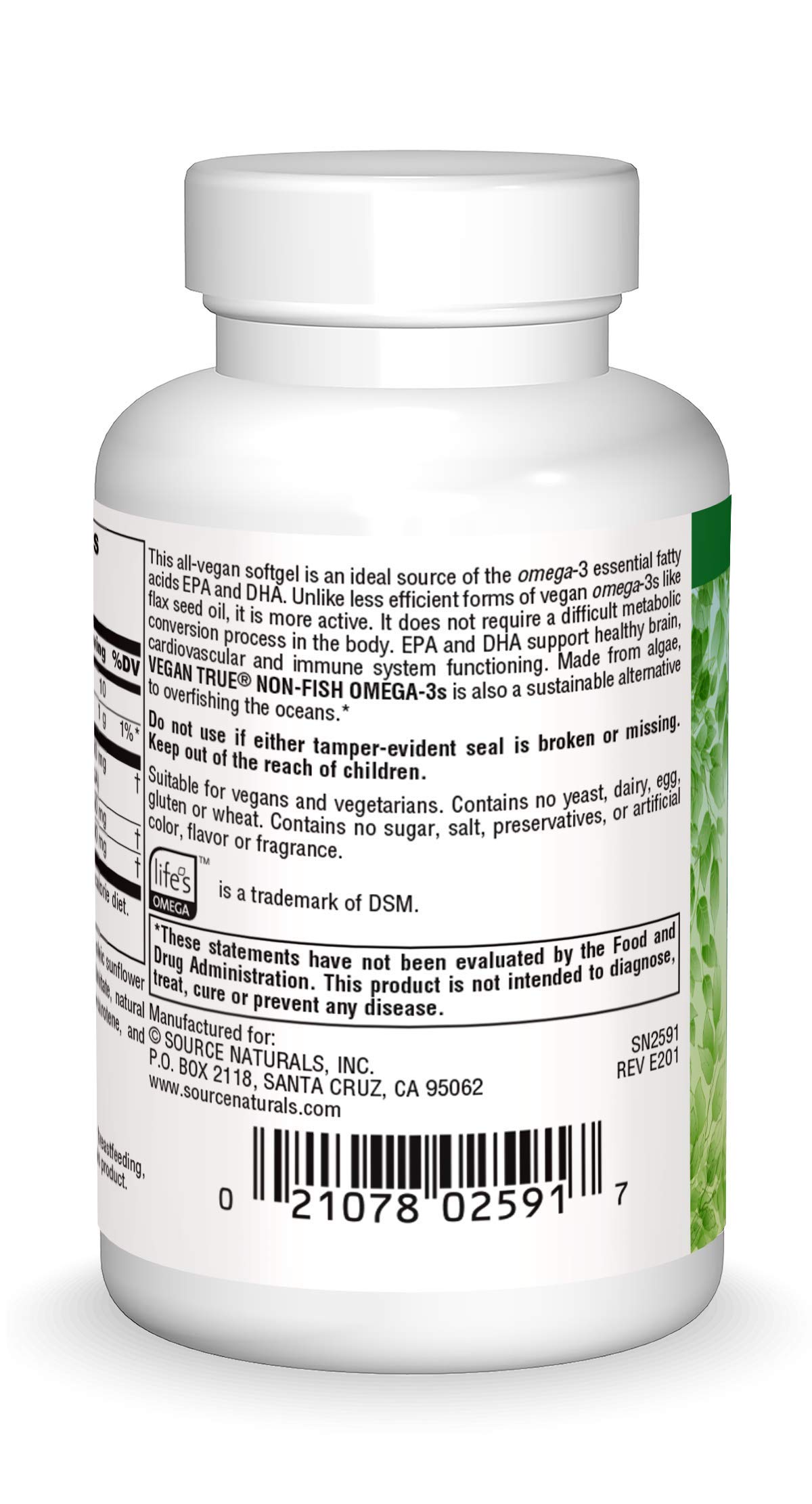 Foto 3 pulgar | Supplement Source Naturals Vegan True Omega-3 300 Mg 30 Cápsulas Blandas - Venta Internacional.