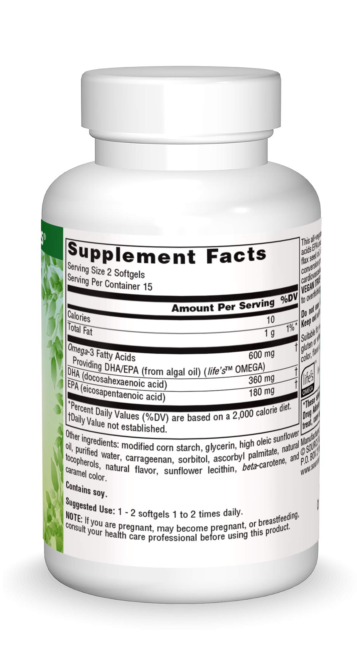Foto 4 pulgar | Supplement Source Naturals Vegan True Omega-3 300 Mg 30 Cápsulas Blandas - Venta Internacional.
