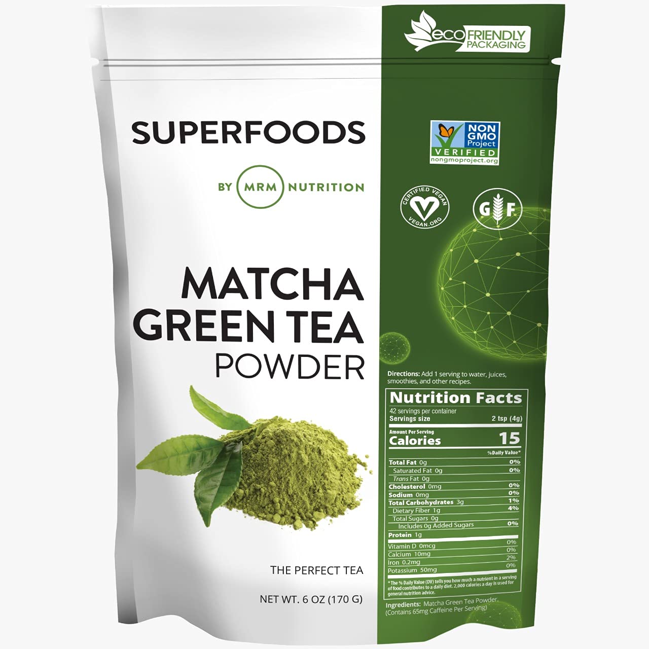 Té Verde Matcha En Polvo Mrm Super Foods 180 Ml - Venta Internacional.
