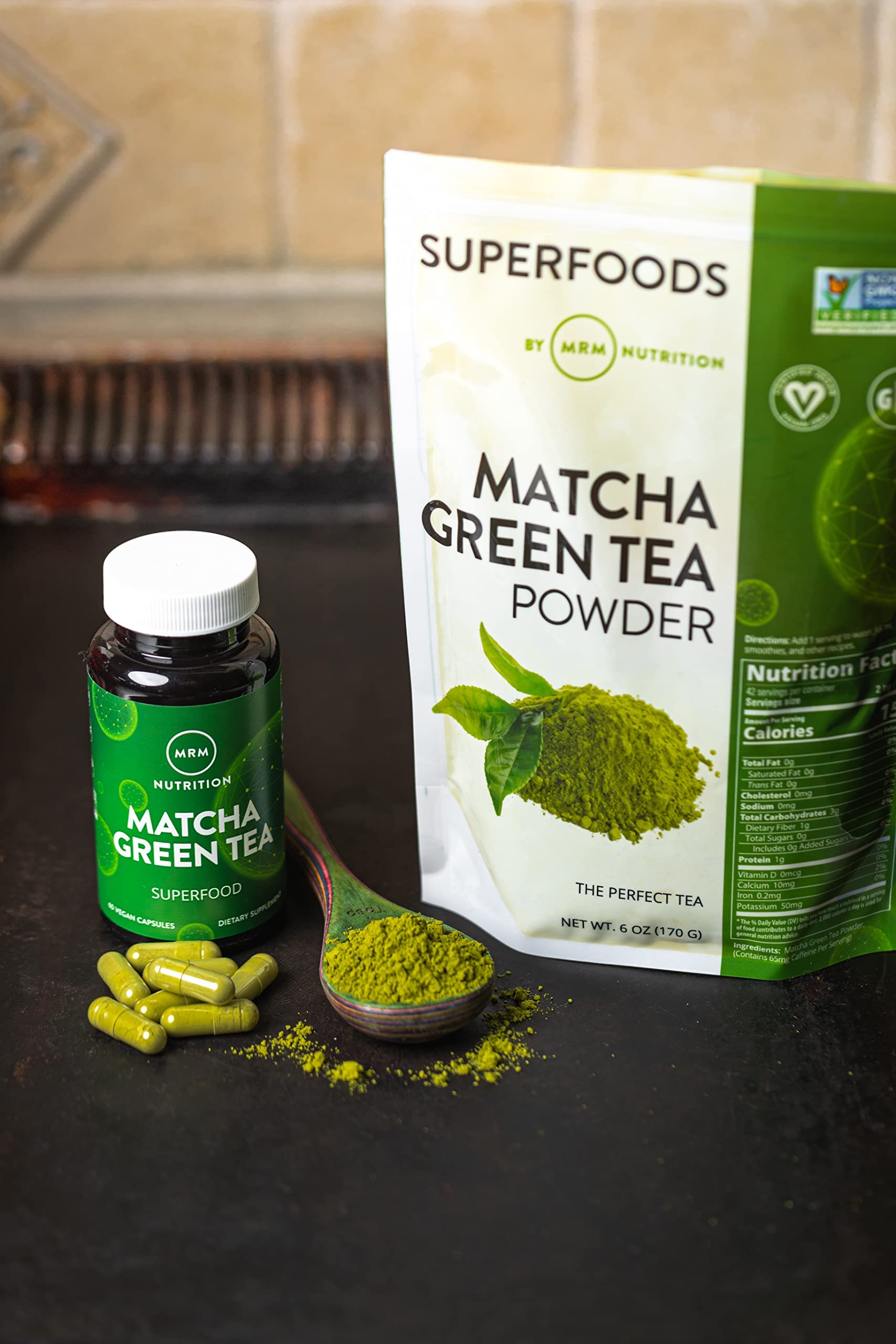 Foto 8 pulgar | Té Verde Matcha En Polvo Mrm Super Foods 180 Ml - Venta Internacional.