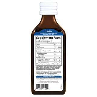 Foto 2 | Suplemento Carlson Mct Y Omega-3 200 Ml 1480 Mg De Omega-3 - Venta Internacional.