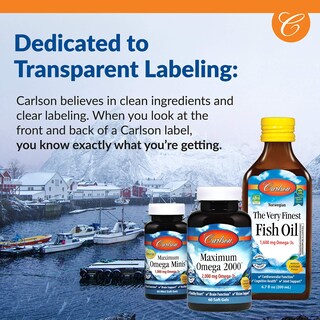 Foto 6 | Suplemento Carlson Mct Y Omega-3 200 Ml 1480 Mg De Omega-3 - Venta Internacional.