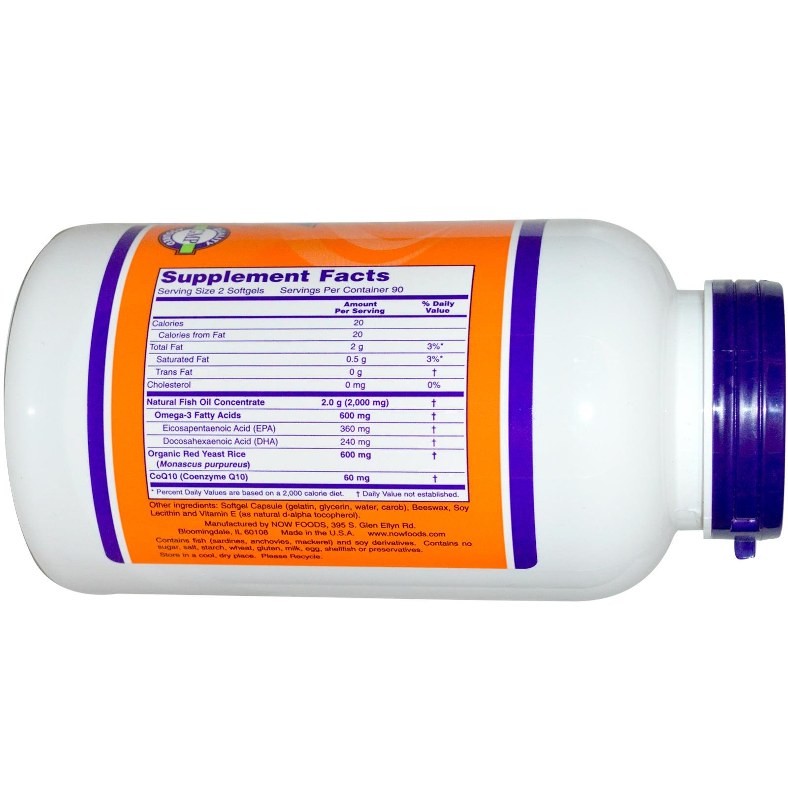 Foto 3 pulgar | Complemente El Arroz De Levadura Roja Omega Red De Now Foods Con Coq10 30 Mg - Venta Internacional.