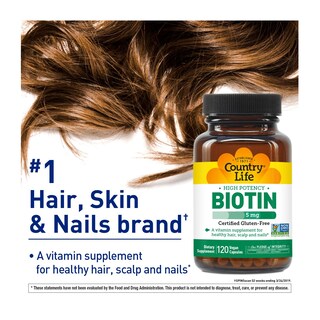 Foto 6 | Suplemento Country Life Biotina, 5 Mg, Vegicaps, 120 Unidades - Venta Internacional.