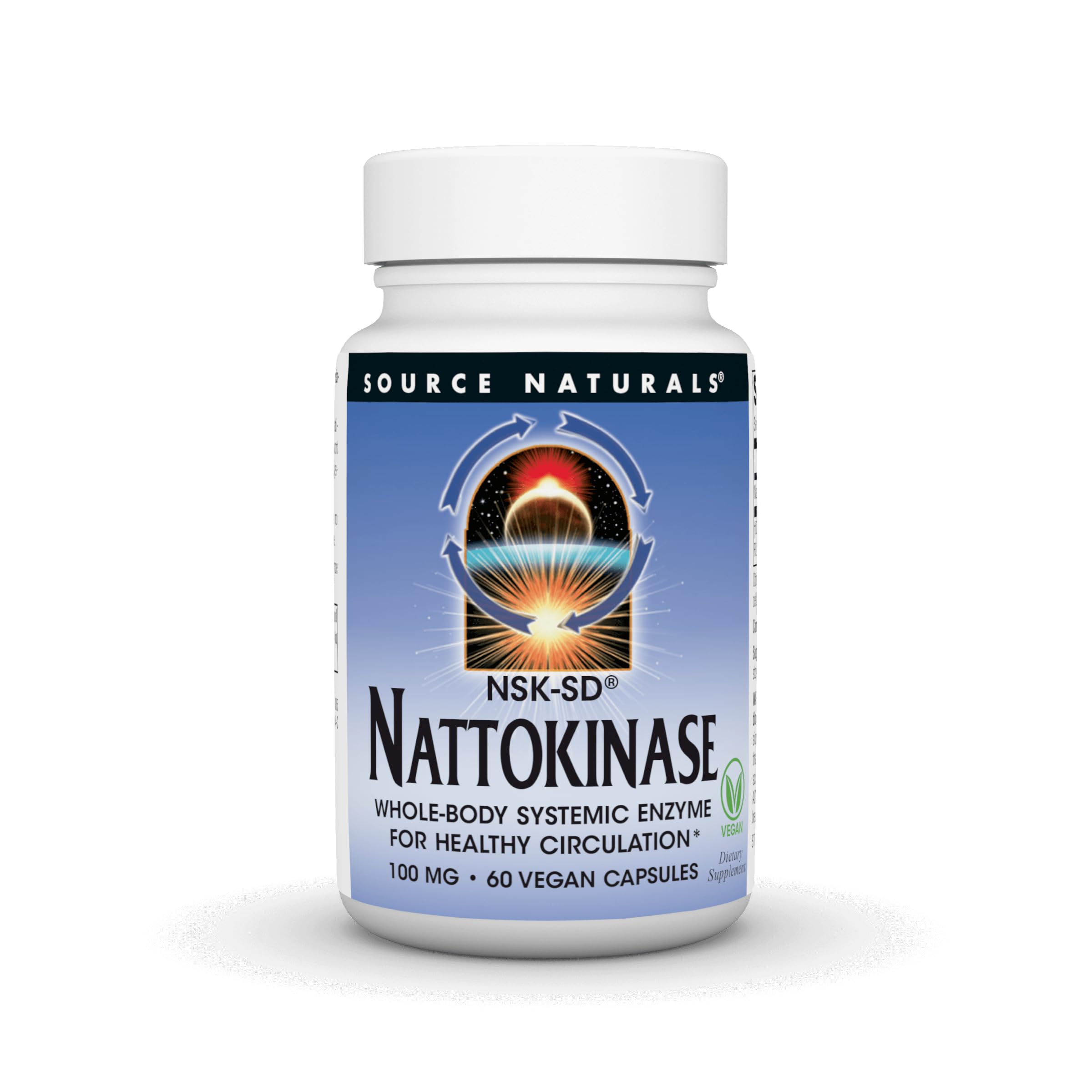 Natokinasa Nsk-sd De Supplement Source Naturals 100 Mg - 60 Cápsulas - Venta Internacional.