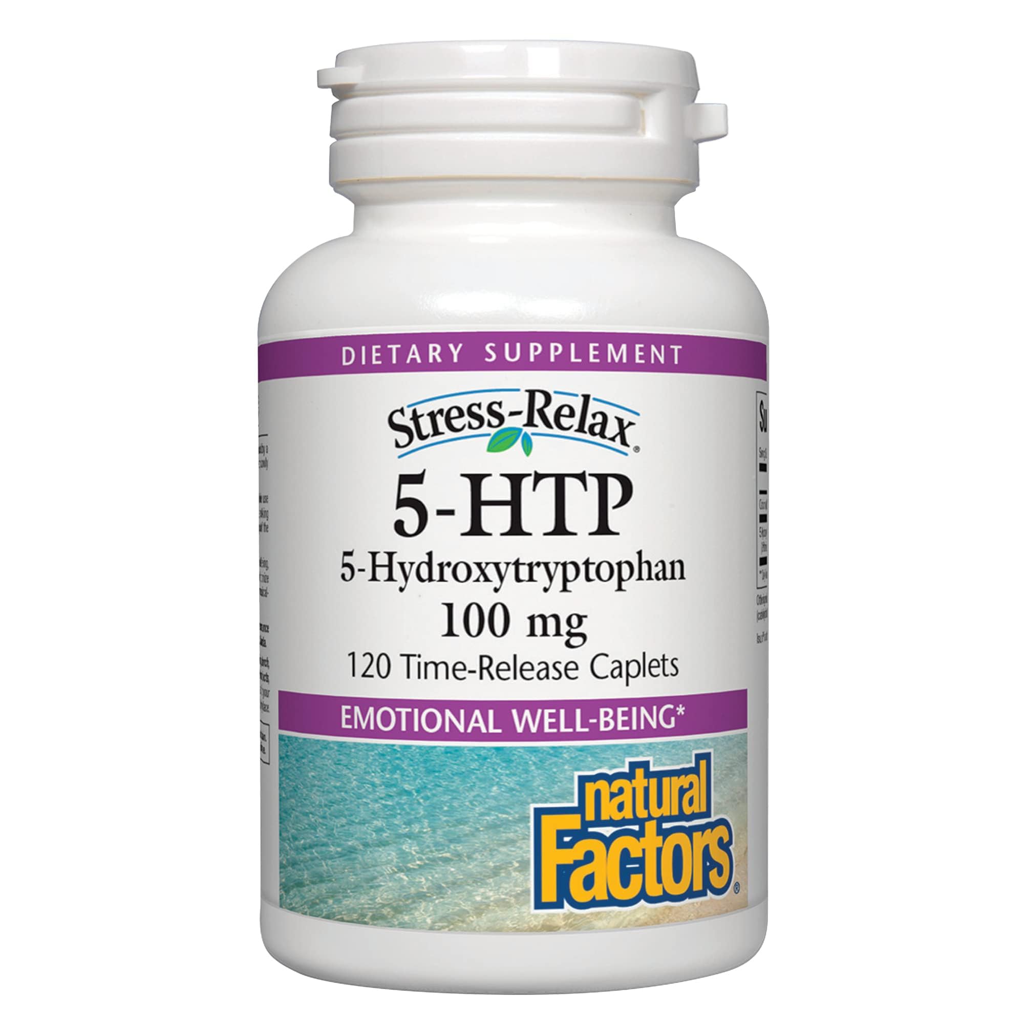 Suplemento Natural Factors Stress-relax 5-htp 100 Mg 120 Cápsulas - Venta Internacional.