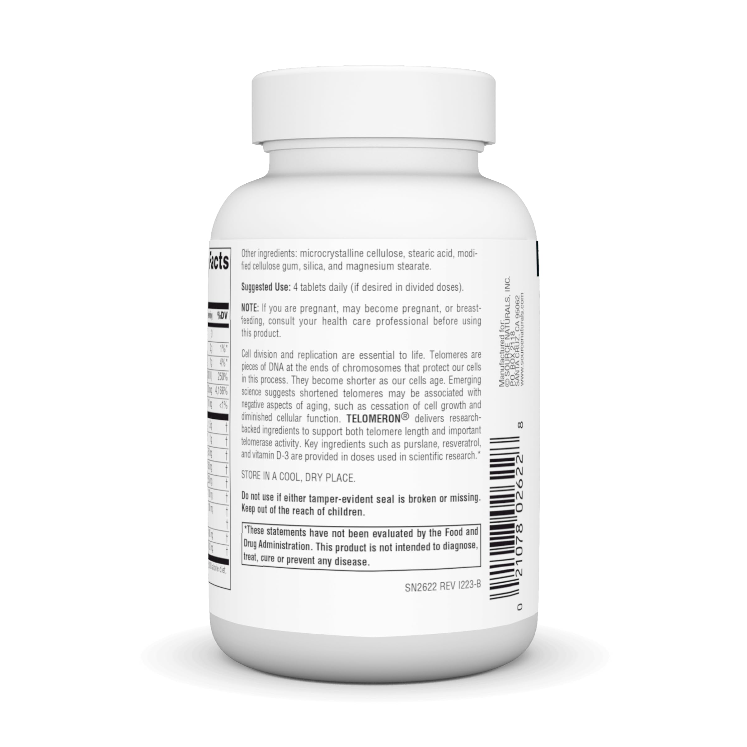 Foto 4 pulgar | Suplemento Source Naturals Telomeron 60 Comprimidos - Venta Internacional.