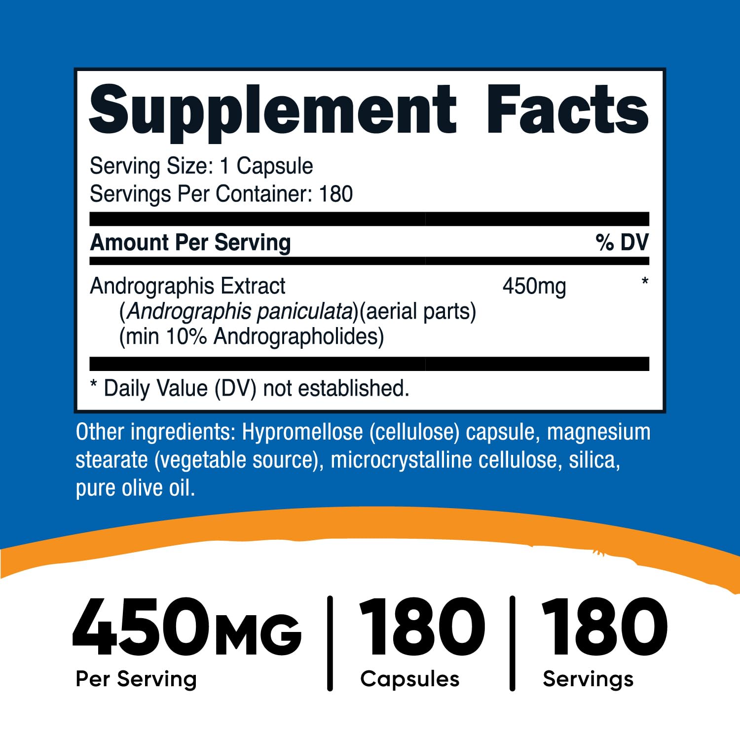 Foto 3 pulgar | Suplemento Nutricost: Extracto De Andrographis, 450 Mg, 180 Cápsulas - Venta Internacional.