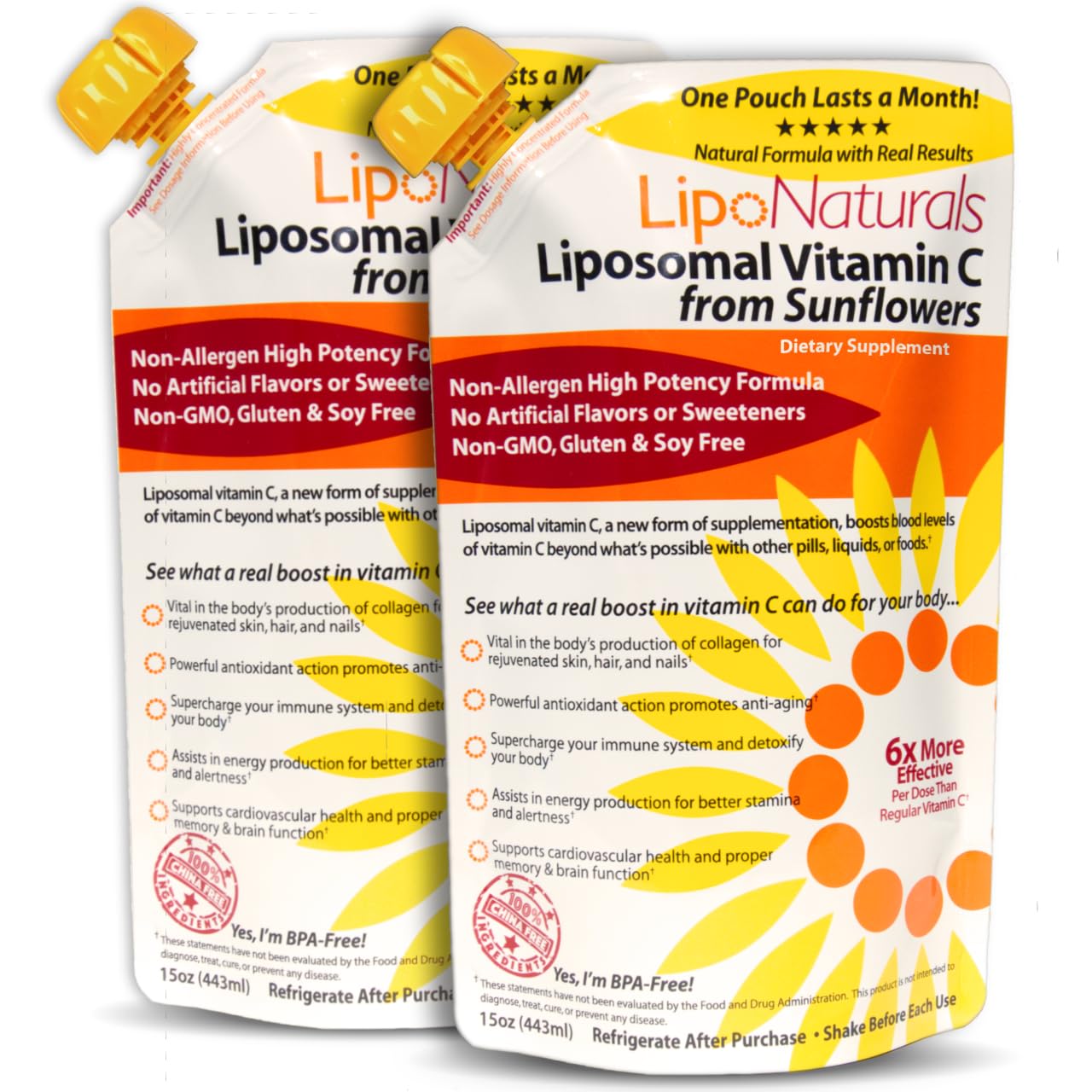 Suplemento Lipo Naturals De Vitamina C Liposomal, 1000 Mg, 443 Ml - Venta Internacional.