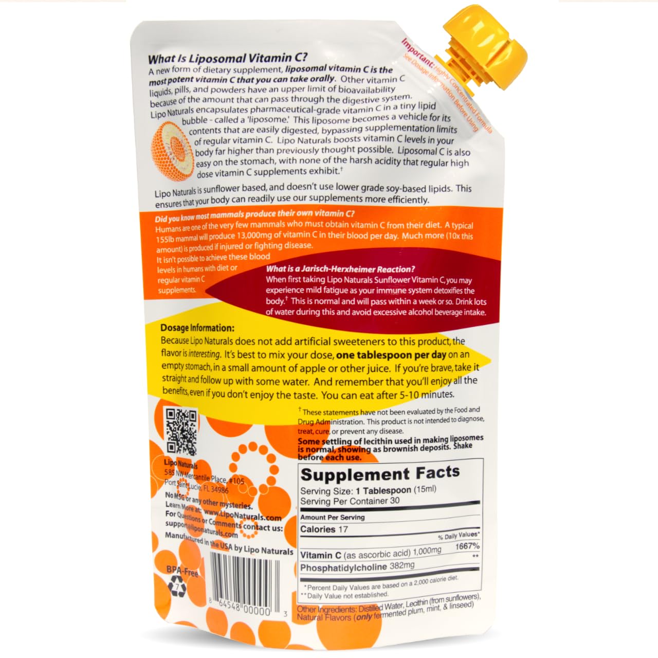 Foto 3 pulgar | Suplemento Lipo Naturals De Vitamina C Liposomal, 1000 Mg, 443 Ml - Venta Internacional.