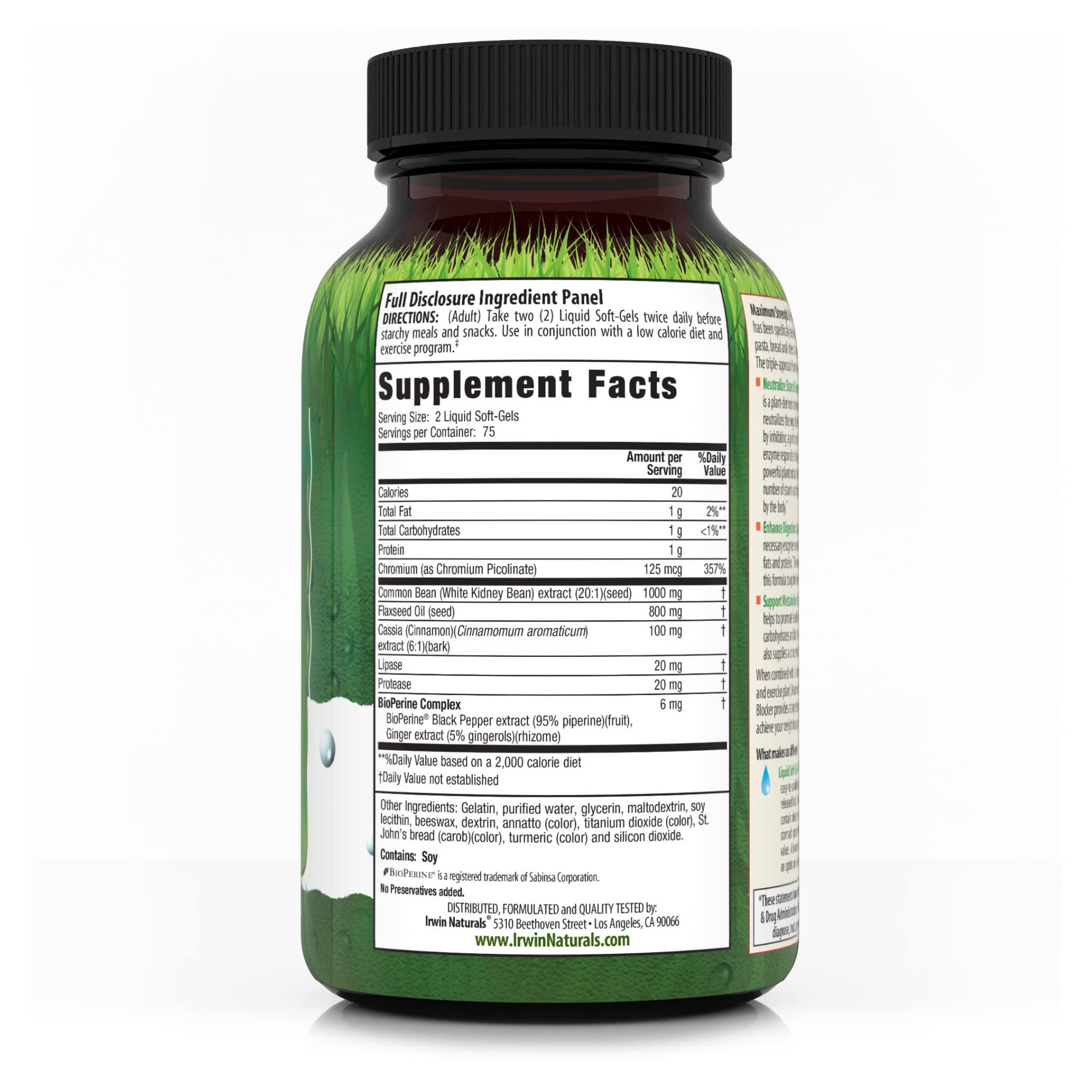 Foto 3 pulgar | Suplemento Bloqueador De Carbohidratos Irwin Naturals Maximum Strength - Venta Internacional.