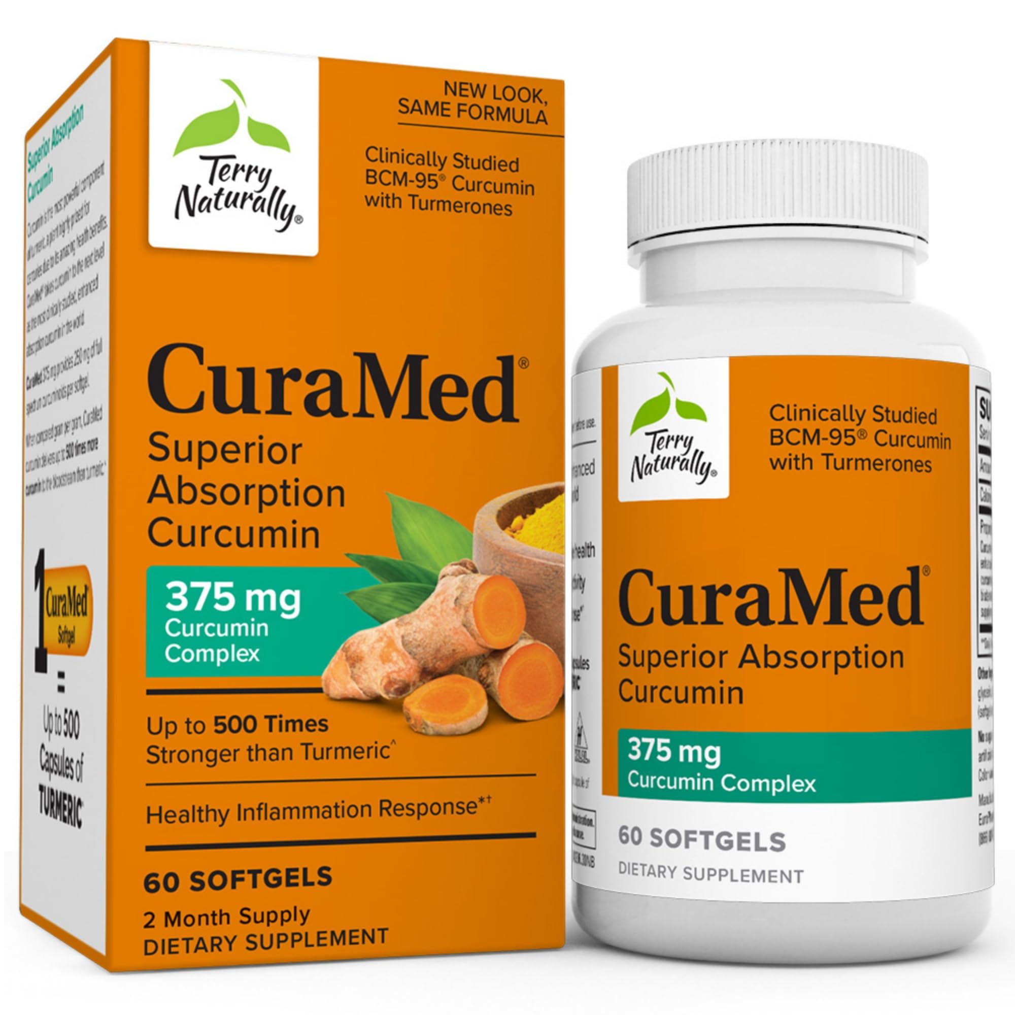 Foto 2 pulgar | Suplemento Terry Naturally Curamed 375 Mg De Curcumina 60 Cápsulas Blandas - Venta Internacional.