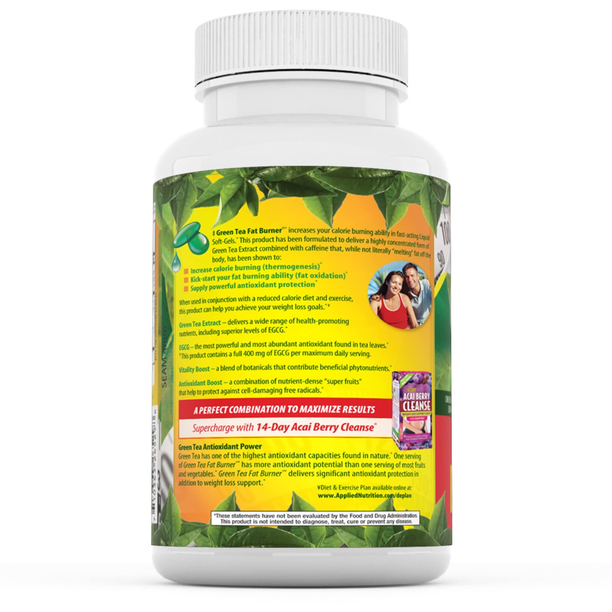 Foto 4 pulgar | Suplemento Applied Nutrition, Quemador De Grasa, Té Verde, 90 Cápsulas Blandas - Venta Internacional.