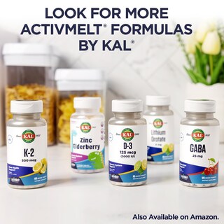 Foto 6 | Suplemento Kal L De Teanina 25 Mg Activmelt Pineapple 120 Comprimidos - Venta Internacional.