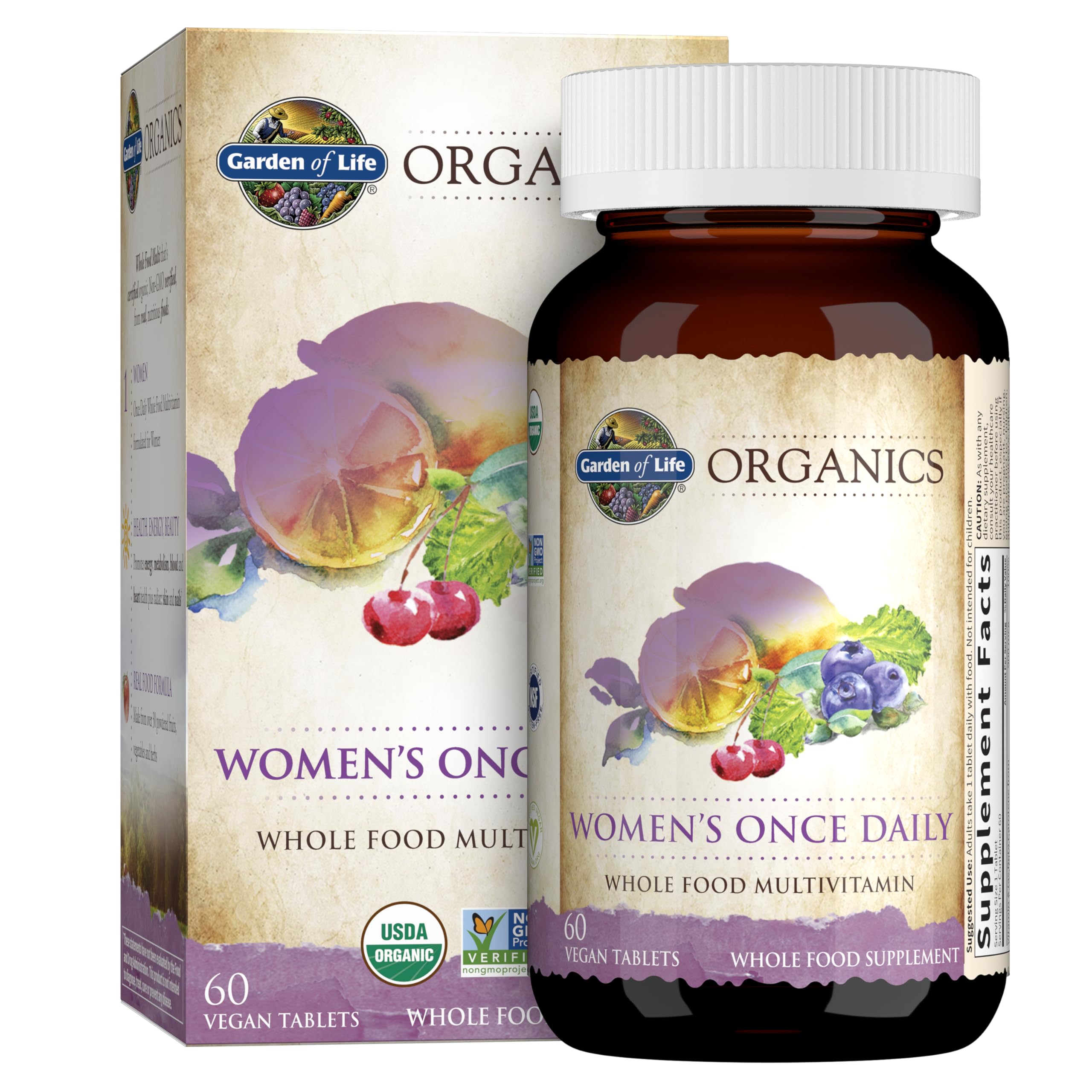Foto 2 pulgar | Multivitamínico Garden Of Life Organics Para Mujeres Una Vez Al Día, 60 Comprimidos - Venta Internacional.