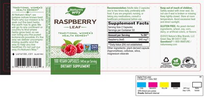 Foto 3 | Suplemento Nature's Way De Hoja De Frambuesa, 640 Mg, 100 Cápsulas Veganas - Venta Internacional.