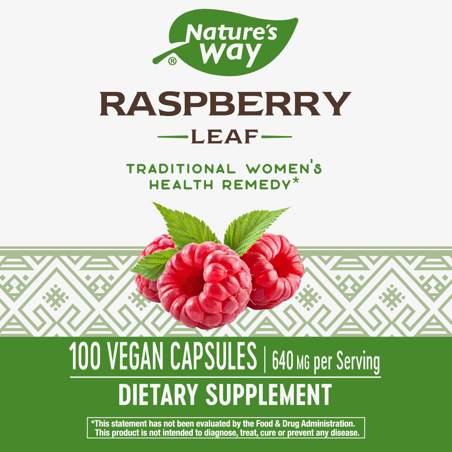 Foto 8 pulgar | Suplemento Nature's Way De Hoja De Frambuesa, 640 Mg, 100 Cápsulas Veganas - Venta Internacional.