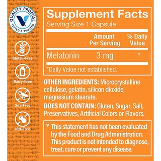 Foto 3 | Suplemento The Vitamin Shoppe De Melatonina, 3 Mg, 60 Cápsulas - Venta Internacional.