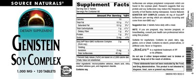 Foto 4 | Complejo De Soja Con Genisteína De Supplement Source Naturals, 1000 Mg - Venta Internacional.