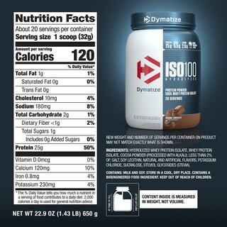 Foto 6 | Proteína En Polvo Dymatize Iso100 Whey Isolate Gourmet Chocolate - Venta Internacional.