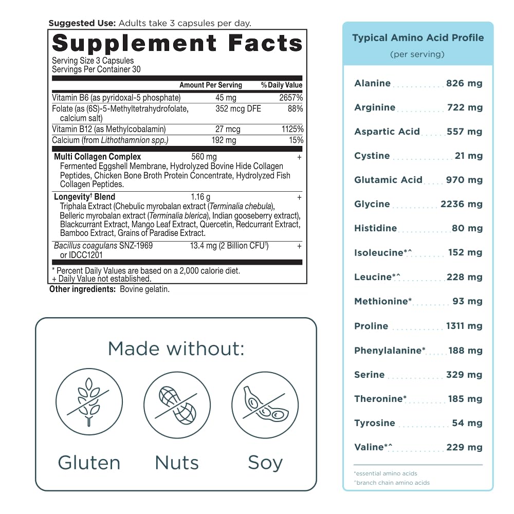 Foto 7 pulgar | Suplemento Ancient Nutrition Multi Collagen 90 Cápsulas - Venta Internacional.