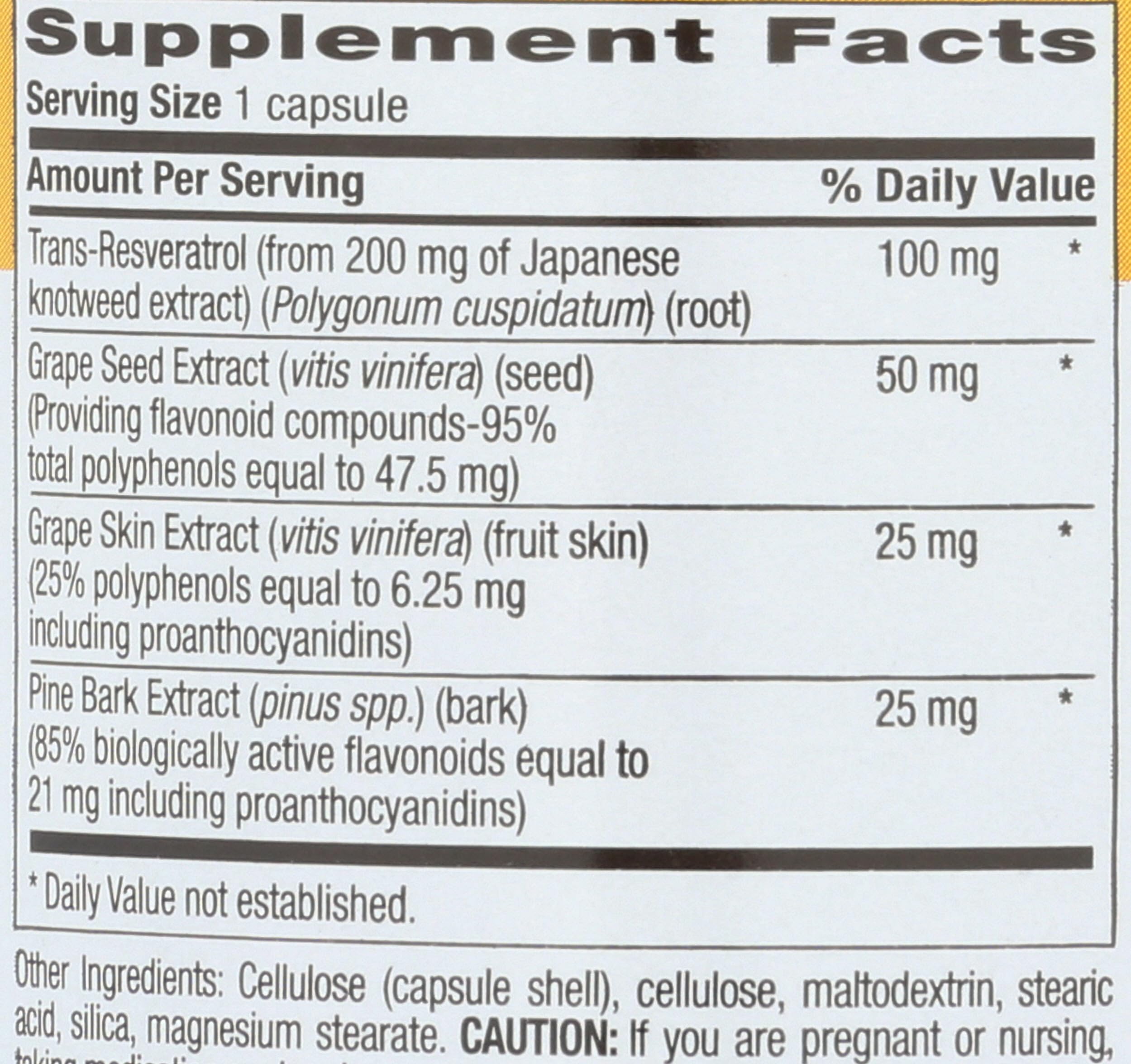 Foto 4 pulgar | Suplemento Country Life Resveratrol Plus 120 Tabletas - Venta Internacional.