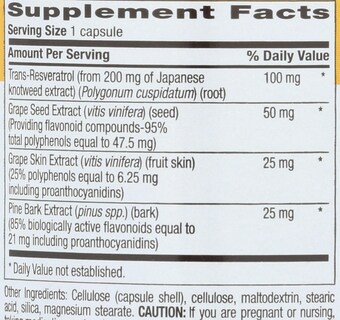 Foto 3 | Suplemento Country Life Resveratrol Plus 120 Tabletas - Venta Internacional.