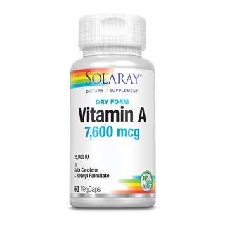 Foto 1 | Suplemento Solaray De Vitamina A En Forma Seca, 7500 Mcg, 60 Cápsulas Vegetales - Venta Internacional.