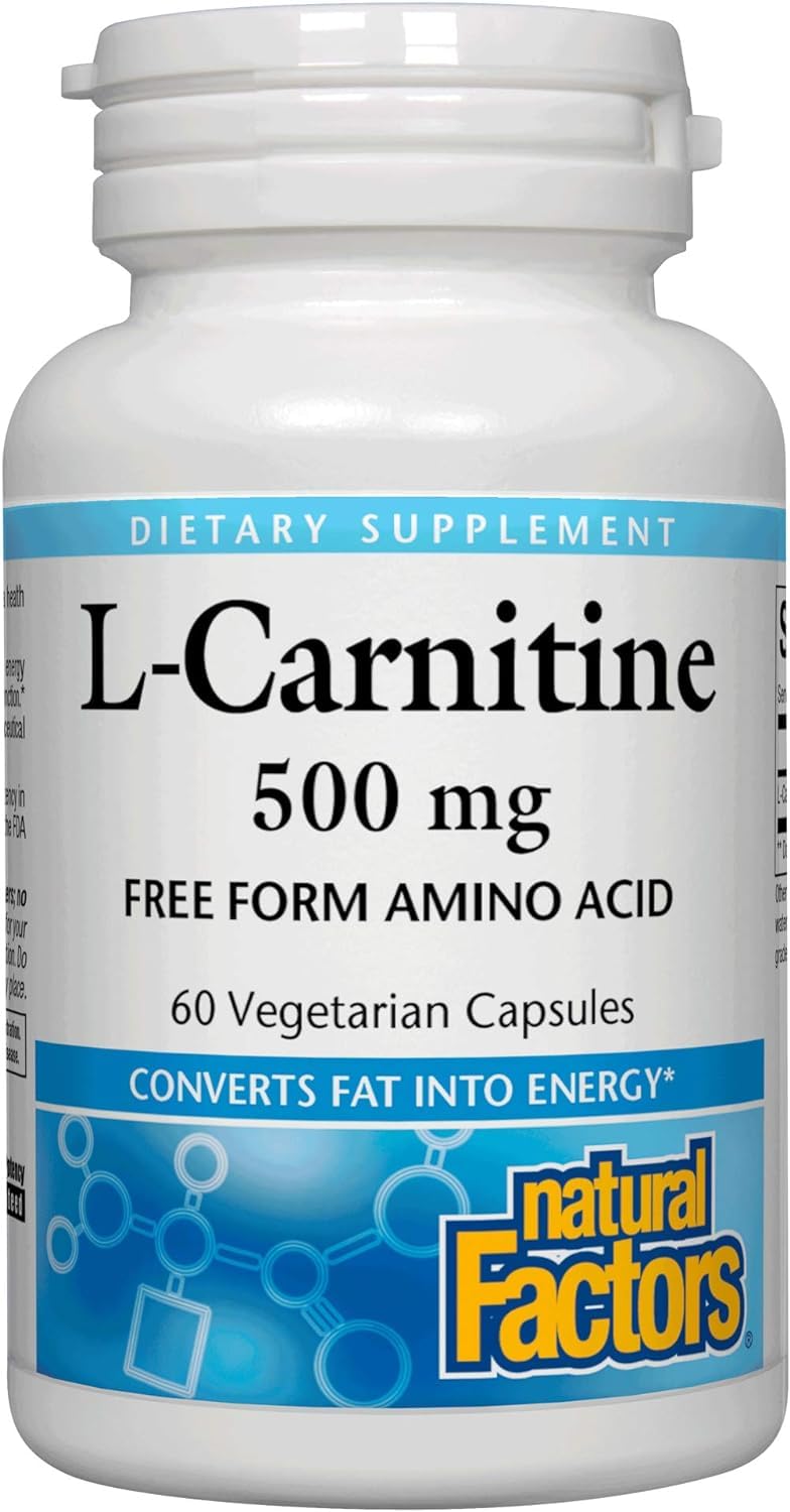 Foto 2 pulgar | Suplemento Natural Factors L-carnitina 500 Mg 60 Cápsulas - Venta Internacional.