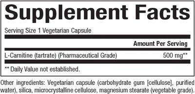 Foto 2 | Suplemento Natural Factors L-carnitina 500 Mg 60 Cápsulas - Venta Internacional.