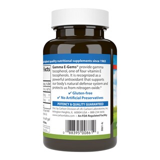 Foto 3 | Suplemento Carlson Gamma E-gems 465 Mg De Vitamina E 120 Cápsulas Blandas - Venta Internacional.