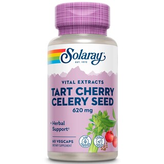Foto 1 | Suplemento Solaray Tarta De Semillas De Cereza Y Apio, 60 Cápsulas Vegetales - Venta Internacional.