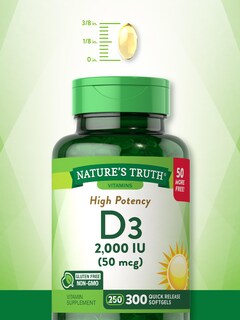 Foto 5 | Suplemento De Vitamina D3 De Nature's Truth, 2000 Ui, 300 Cápsulas Blandas - Venta Internacional.