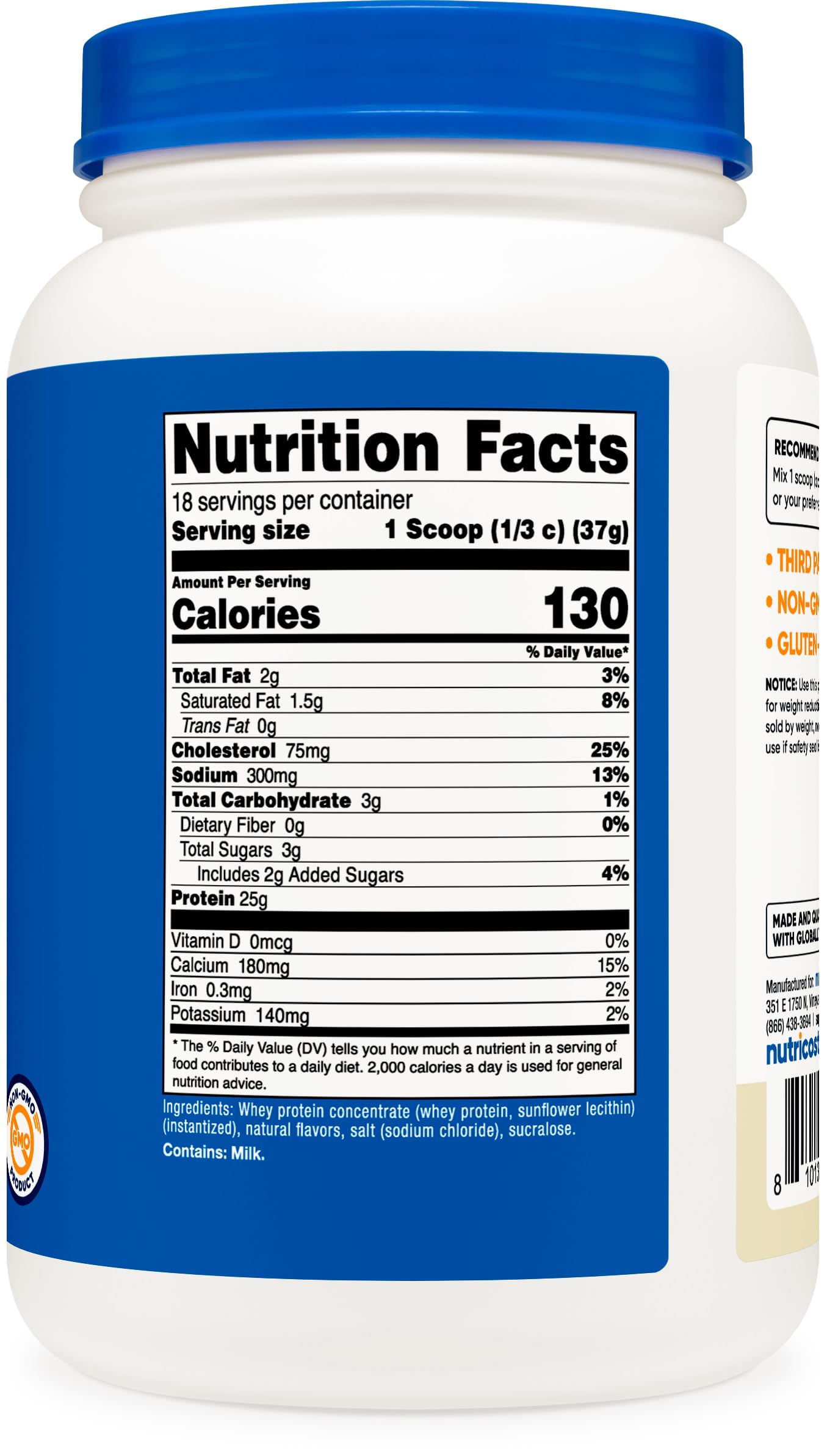 Foto 6 pulgar | Suplemento Proteico Nutricost Whey Protein Concentrate 680 G - Venta Internacional.