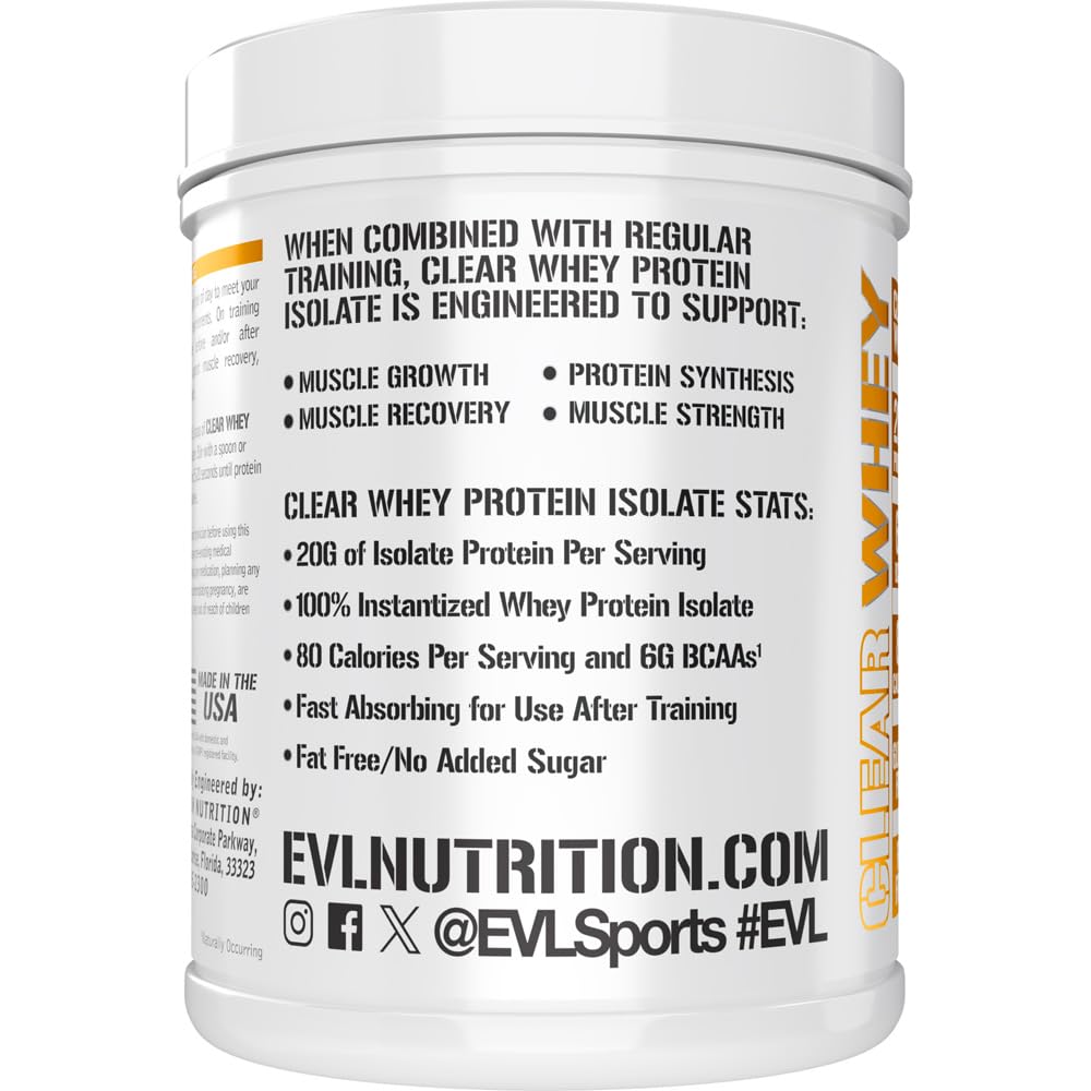 Foto 5 pulgar | Proteína En Polvo Evlution Nutrition Clear Whey Peach Mango 500 G - Venta Internacional.