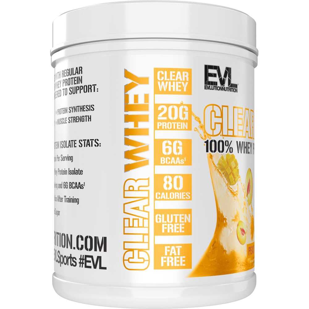Foto 6 pulgar | Proteína En Polvo Evlution Nutrition Clear Whey Peach Mango 500 G - Venta Internacional.
