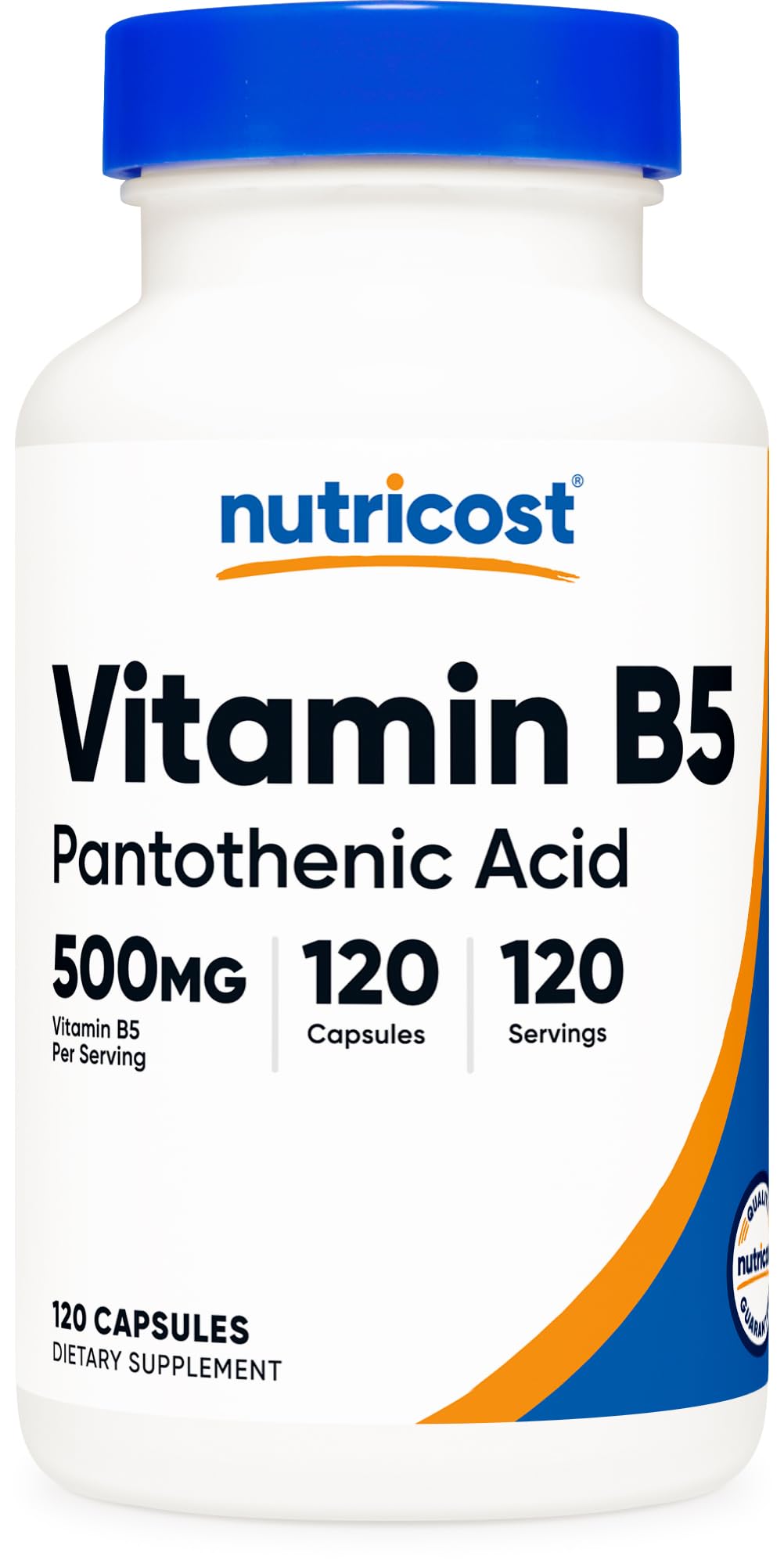 Foto 2 pulgar | Suplemento Nutricost De Ácido Pantoténico (vitamina B5) 500 Mg - Venta Internacional.