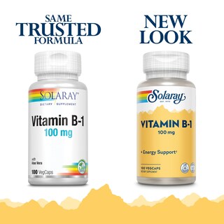 Foto 2 | Suplemento Solaray De Vitamina B-1, 100 Mg, Soporte Saludable, 100 Cápsulas Vegetales - Venta Internacional.