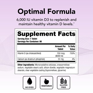 Foto 2 | Suplemento De Vitamina D Theralogix Thera-d 6000 90 Comprimidos - Venta Internacional.