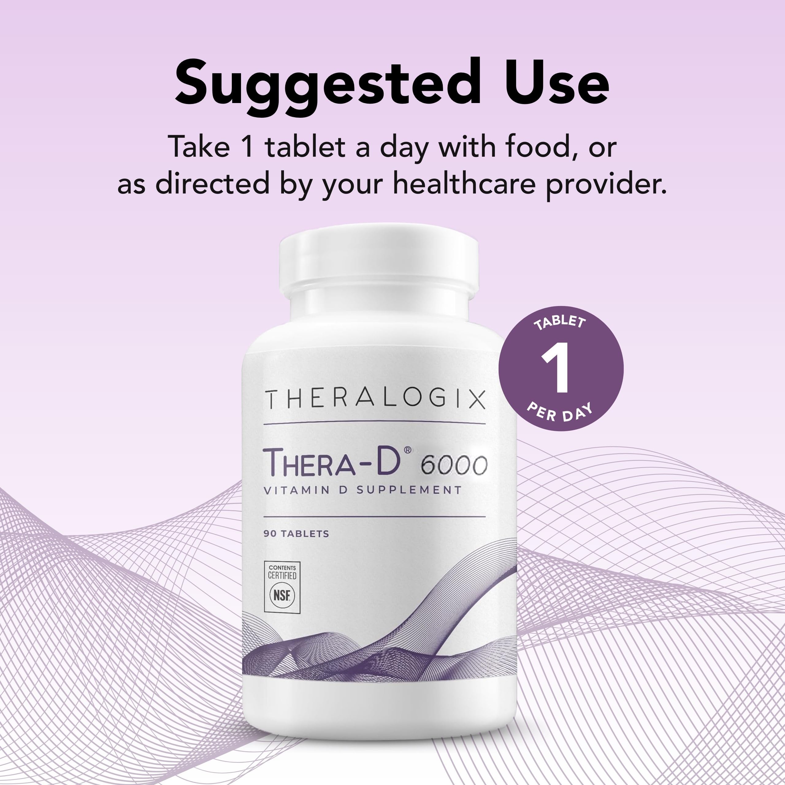 Foto 5 pulgar | Suplemento De Vitamina D Theralogix Thera-d 6000 90 Comprimidos - Venta Internacional.