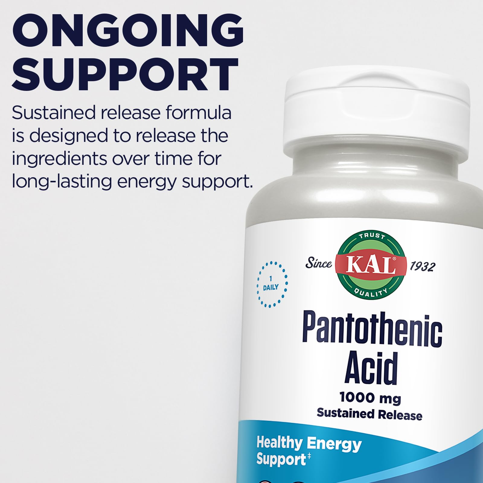 Foto 5 | Suplemento De Ácido Pantoténico Kal 1000 Mg De Vitamina B5 100 Tabletas - Venta Internacional.